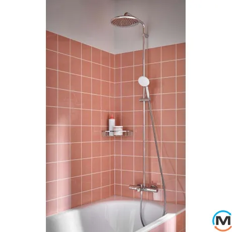 Душевая система с термостатом Grohe Tempesta 250 shower system THM bath 9 5l хром, фото , изображение 3