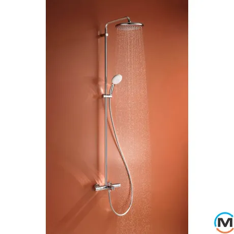 Душевая система с термостатом Grohe Tempesta 250 shower system THM bath 9 5l хром, фото , изображение 4