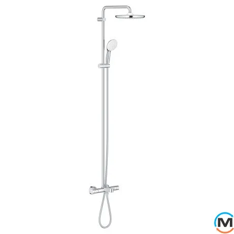 Душевая система с термостатом Grohe Tempesta 250 shower system THM bath 9 5l хром, фото 