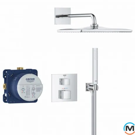 Душевая система скрытого монтажа Grohe Grohtherm Cube хром (34868000), фото , изображение 2