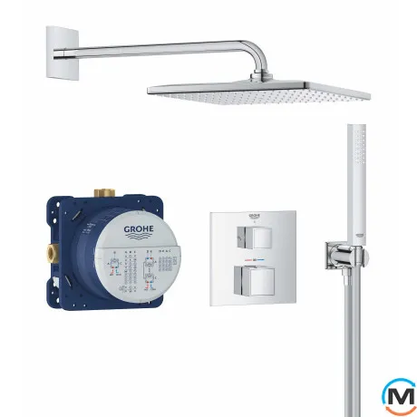 Душевая система скрытого монтажа Grohe Grohtherm Cube хром (34868000), фото 