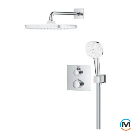 Душевая система скрытого монтажа Grohe Grohtherm Cube хром (34871000), фото , изображение 3