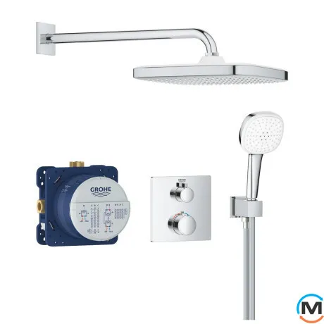 Душевая система скрытого монтажа Grohe Grohtherm Cube хром (34871000), фото 