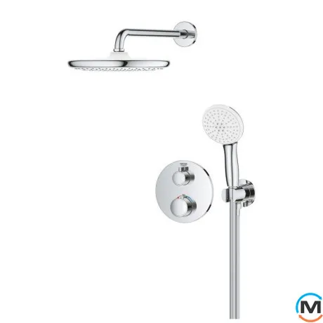 Душевая система скрытого монтажа Grohe Grohtherm с Tempesta 250 хром, фото , изображение 4