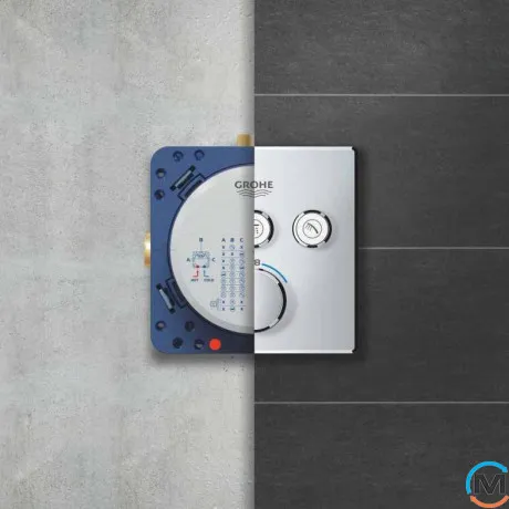 Душевая система скрытого монтажа с термостатом Grohe Grohtherm SmartControl на 3 потребителя хром, фото , изображение 4