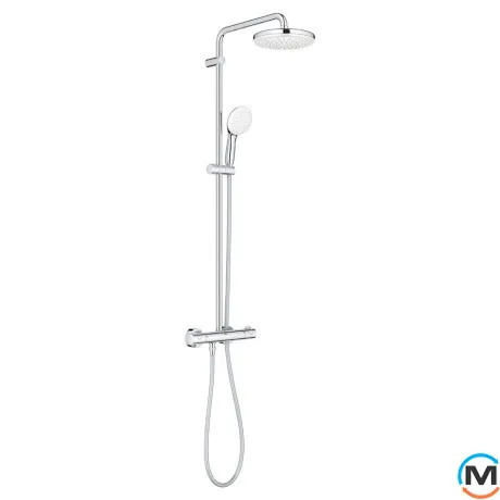 Душевая система Grohe Tempesta System 210 с термостатом для настенного монтажа хром, фото , изображение 2