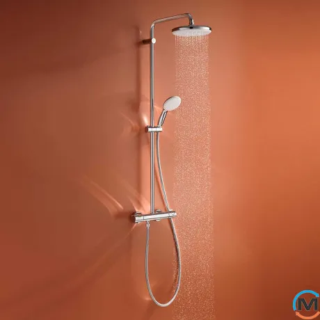 Душевая система Grohe Tempesta System 210 с термостатом для настенного монтажа хром, фото , изображение 4