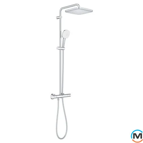 Душевая система Grohe Tempesta System 250 Cube с термостатом для настенного монтажа хром, фото , изображение 2