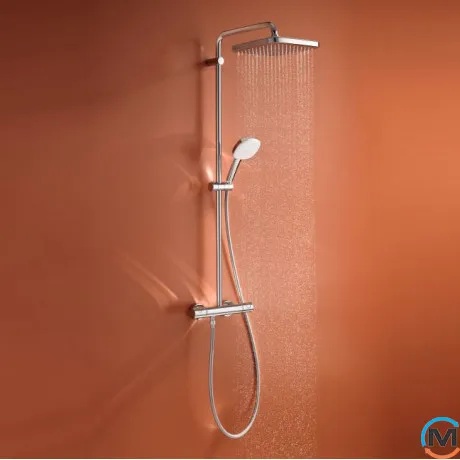 Душевая система Grohe Tempesta System 250 Cube с термостатом для настенного монтажа хром, фото , изображение 4