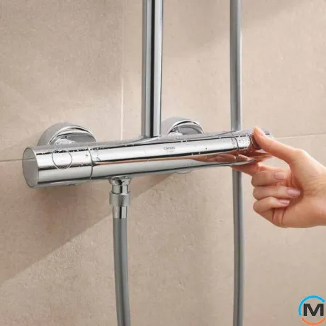 Душевая система Grohe Tempesta System 250 Cube с термостатом для настенного монтажа хром, фото , изображение 5