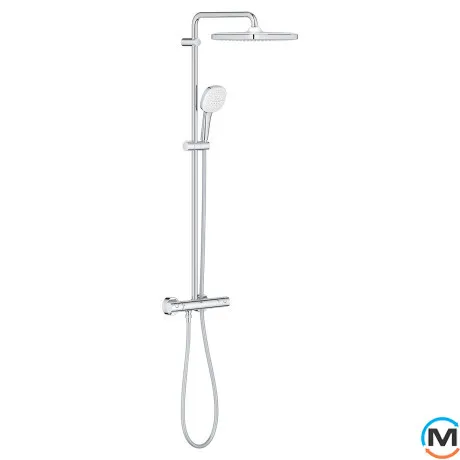 Душевая система Grohe Tempesta System 250 Cube с термостатом для настенного монтажа хром, фото 