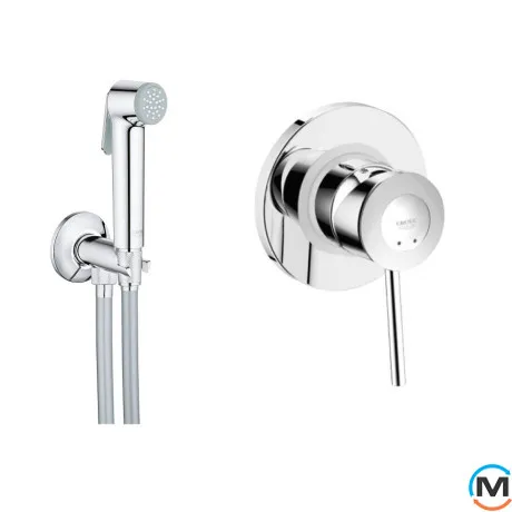 Гигиенический душ со смесителем Grohe BauClassic хром, фото 