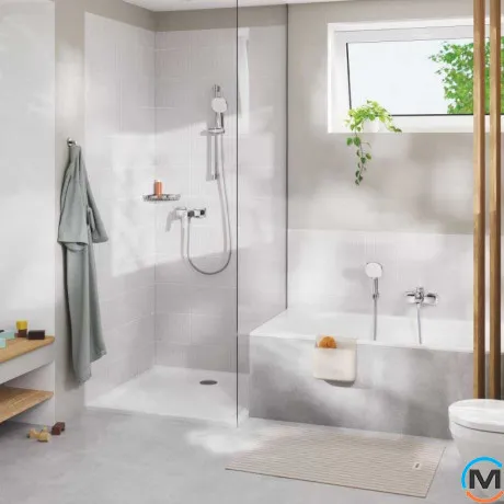 Смеситель для душа Grohe Cubeo однорычажный хром, фото , изображение 4