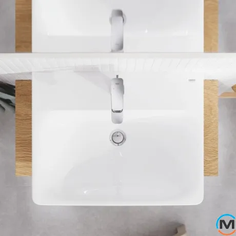 Смеситель для умывальника Grohe Cubeo однорычажный М-SiZE хром скрытый монтаж, фото , зображення 5