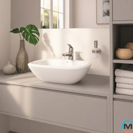 Смеситель для умывальника Grohe Eurosmart New XL-size без донного клапана хром, фото , зображення 3
