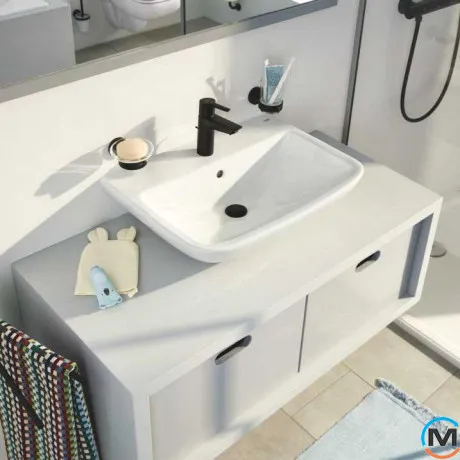 Смеситель для умывальника Grohe Ozanne однорычажный (M-SiZE) черный матовый, фото , изображение 5
