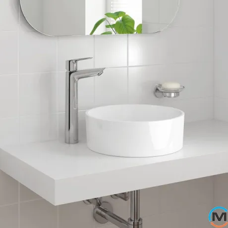 Смеситель для умывальника высокий Grohe BauLoop New XL-Size без донного клапана хром, фото , зображення 4