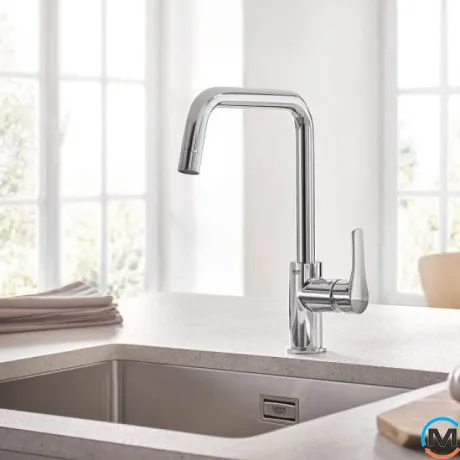 Смеситель однорычажный для мойки Grohe Eurosmart хром, фото , изображение 5