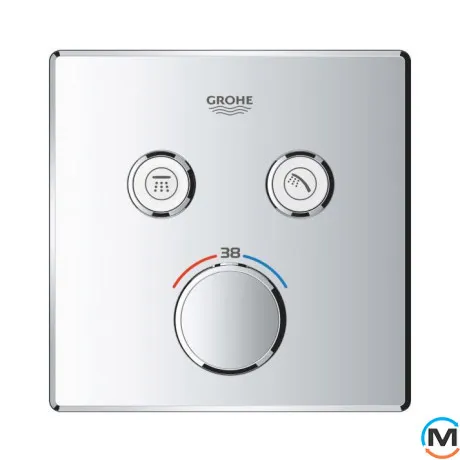 Термостат для душа скрытого монтажа Grohe Grohtherm SmartControl внешняя часть хром, фото , изображение 2