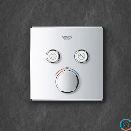 Термостат для душа скрытого монтажа Grohe Grohtherm SmartControl внешняя часть хром, фото , изображение 3