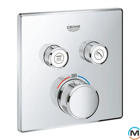 Термостат для душа скрытого монтажа Grohe Grohtherm SmartControl внешняя часть хром, фото 