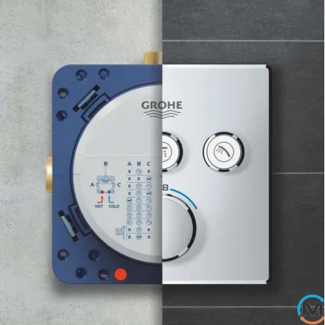 Термостат для душа скрытого монтажа Grohe Grohtherm SmartControl внешняя часть хром, фото , изображение 4