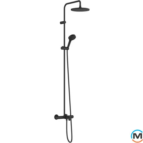 Душевая система для ванны Hansgrohe Vernis Blend 240 1jet EcoSmart с термостатом Matt Black, фото 