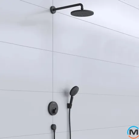 Душевая система Hansgrohe Raindance S 240 1jet ShowerSelect S 8 в1 черный матовый, фото , изображение 2