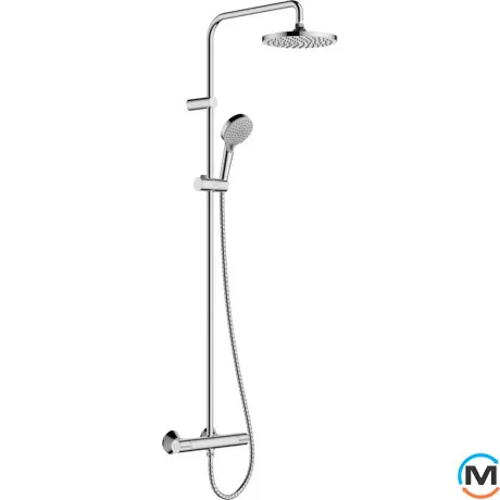 Душевая система Hansgrohe Vernis Blend Showerpipe 200 1jet EcoSmart для ванны с термостатом хром, фото 