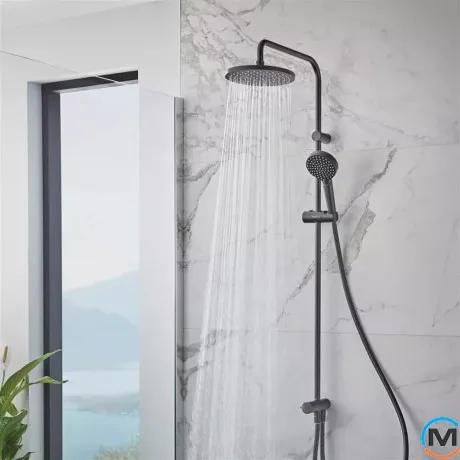 Душевая система Hansgrohe Vernis Blend Showerpipe 200 1jet Reno черный матовый, фото , изображение 2