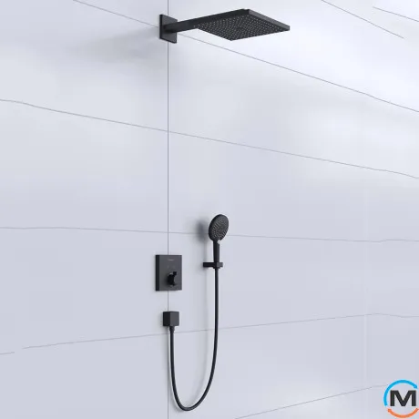 Душевой комплект Hansgrohe Raindance E/ShowerSelect E 7в1 matt black, фото , зображення 5