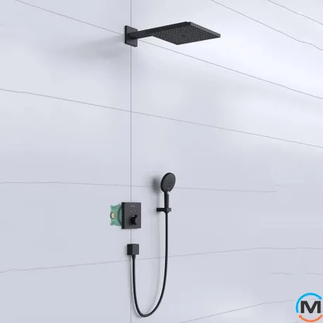 Душевой комплект Hansgrohe Raindance E/ShowerSelect E 7в1 matt black, фото , зображення 6