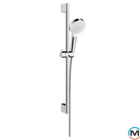Душевой набор Hansgrohe Crometta 100 1jet 0 65м EcoSmart 9л/мин White/Chrome, фото 