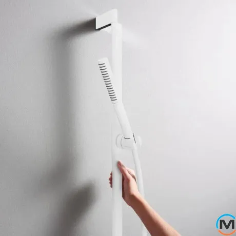 Душевой набор Hansgrohe Pulsify S 100 1jet EcoSmart 65 см Matt White, фото , изображение 2