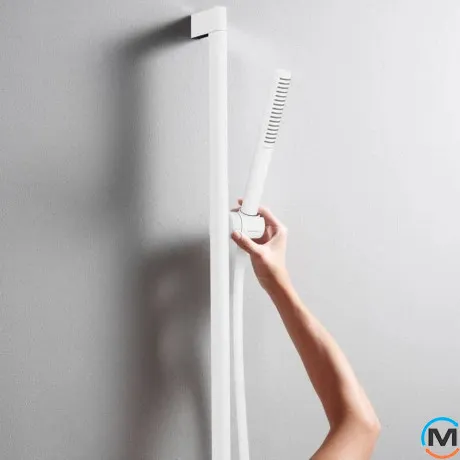 Душевой набор Hansgrohe Pulsify S 100 1jet EcoSmart 65 см Matt White, фото , изображение 3