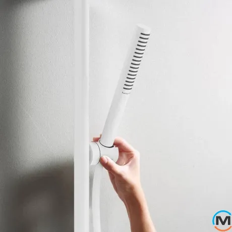 Душевой набор Hansgrohe Pulsify S 100 1jet EcoSmart 65 см Matt White, фото , изображение 4
