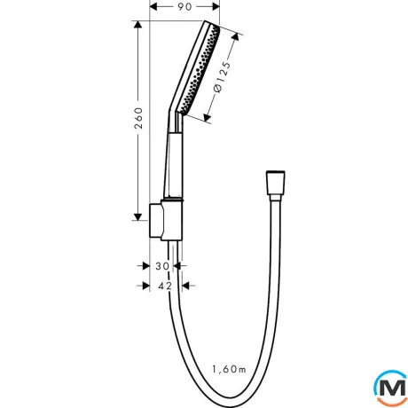 Душевой набор Hansgrohe Raindance Alive Select S 3jet EcoSmart Porter 160 см Chrome, фото , изображение 7