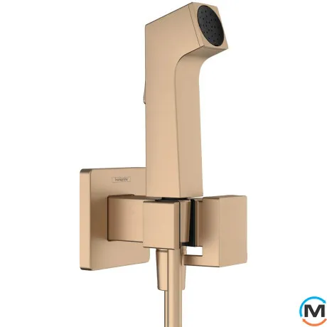Гигиенический душ Hansgrohe E EcoSmart+ на смешанную воду Brushed Bronze, фото 