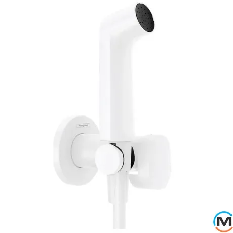 Гигиенический душ Hansgrohe SE EcoSmart+ на смешанную воду MattWhite, фото 