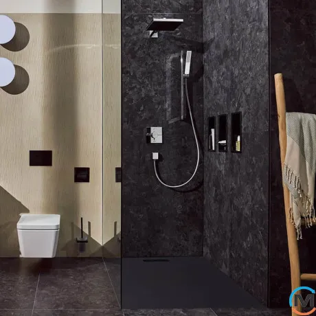 Кронштейн для верхнього душу Hansgrohe E 39 см хром, фото , зображення 4
