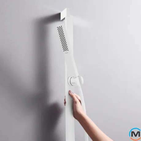 Ручной душ Hansgrohe Pulsify E 100 1jet EcoSmart+ Matt White, фото , зображення 7