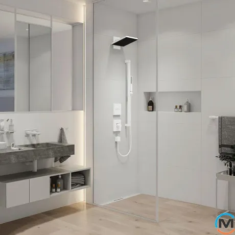 Ручной душ Hansgrohe Pulsify E 100 1jet EcoSmart+ Matt White, фото , зображення 9