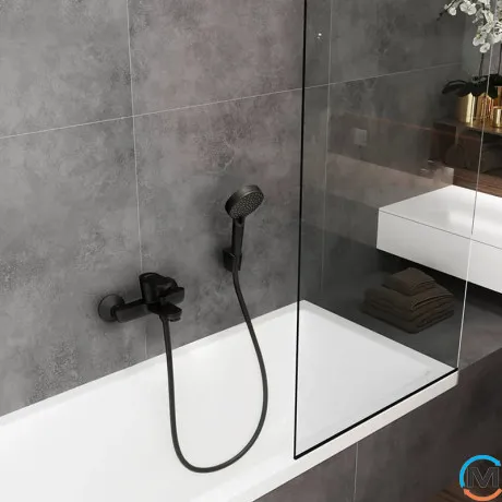 Смеситель для ванны Hansgrohe Vernis Blend Matt Black, фото , изображение 2