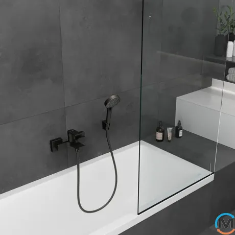 Смеситель для ванны Hansgrohe Vernis Shape Matt Black, фото , изображение 2