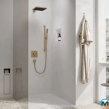 Термостат Hansgrohe скрытого монтажа ShowerSelect Comfort E на 2 функции Brushed Bronze, фото , зображення 2