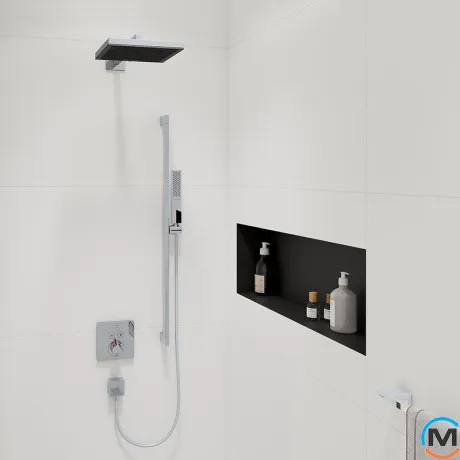 Верхний душ 1jet Hansgrohe Pulsify E хром, фото , изображение 7