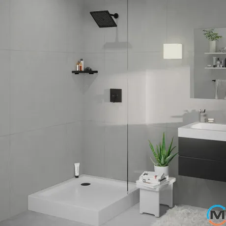 Верхний душ Hansgrohe Crometta E 240 1jet EcoSmart 9л/мин Matt Black, фото , изображение 2