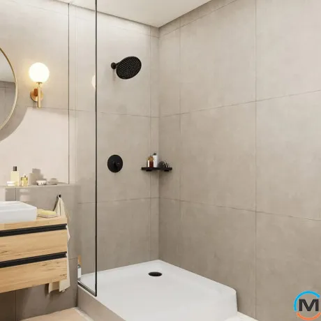 Верхний душ Hansgrohe Crometta S 240 1jet EcoSmart 9л/мин Matt Black, фото , изображение 2