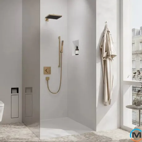 Верхний душ Hansgrohe Pulsify E 260 1jet EcoSmart Brushed Bronze, фото , изображение 5