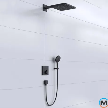 Верхний душ Hansgrohe Raindance E Overhead shower 300 1jet matt black, фото , изображение 3
